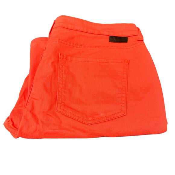 Boden Jeans Womens 12 (36x27 ACTUAL) Orange Denim Ankle Zip Skimmer Coastal - Picture 1 of 10